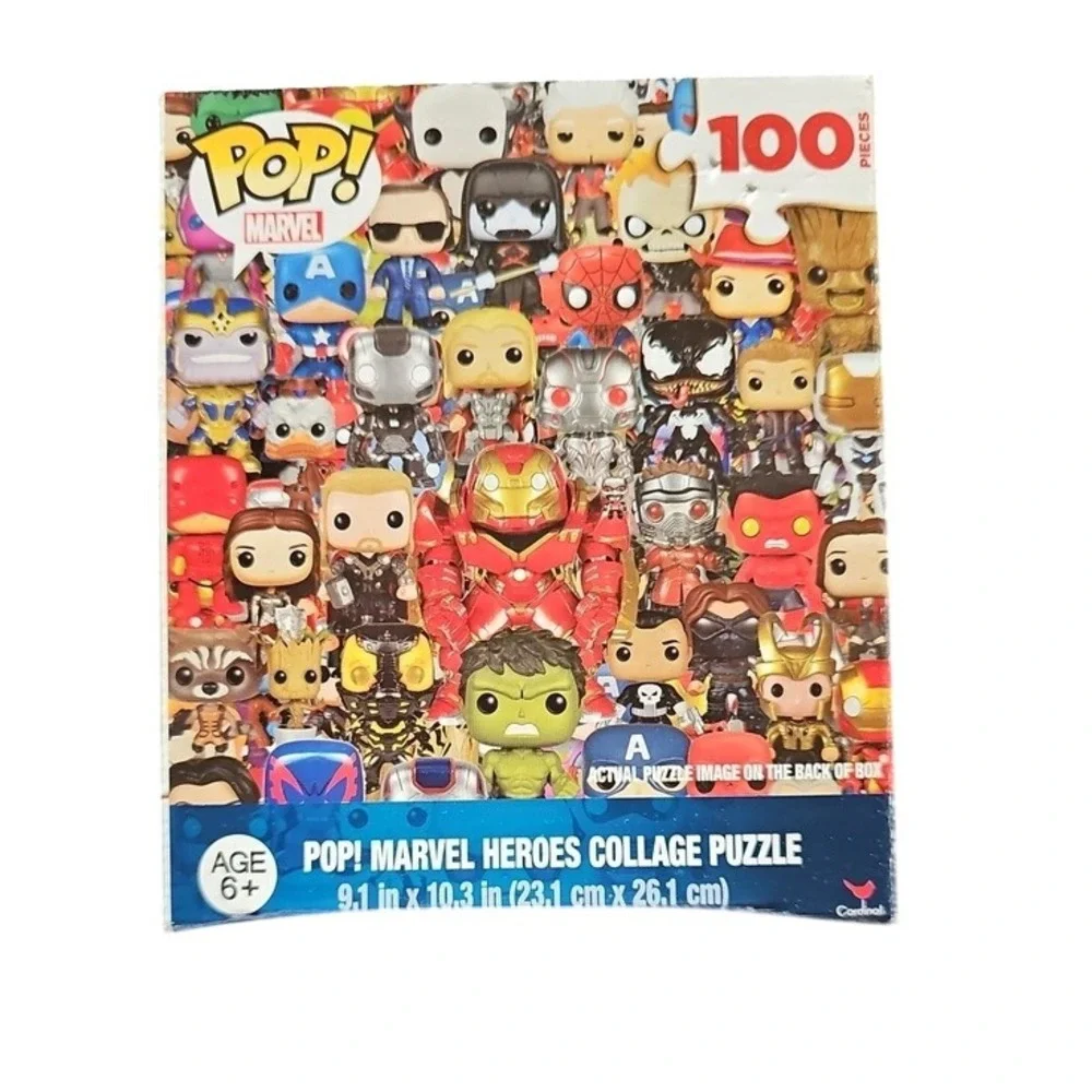 Funko Pop Marvel Heroes Collage Jigsaw Puzzle 100 Pieces Cardinal New in Box